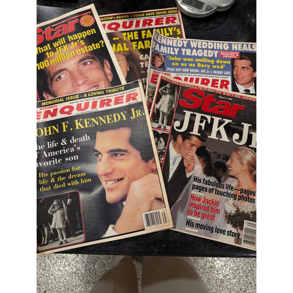 Vintage JFK Jr Memorial Magazine Lot 1999 Star National Enquir Carolyn Bessette